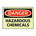 National Marker Co Glow Danger Rigid Plastic - Hazardous Chemicals GD441RB